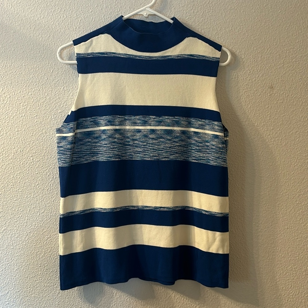 Nine West nautical style sweater tank size large